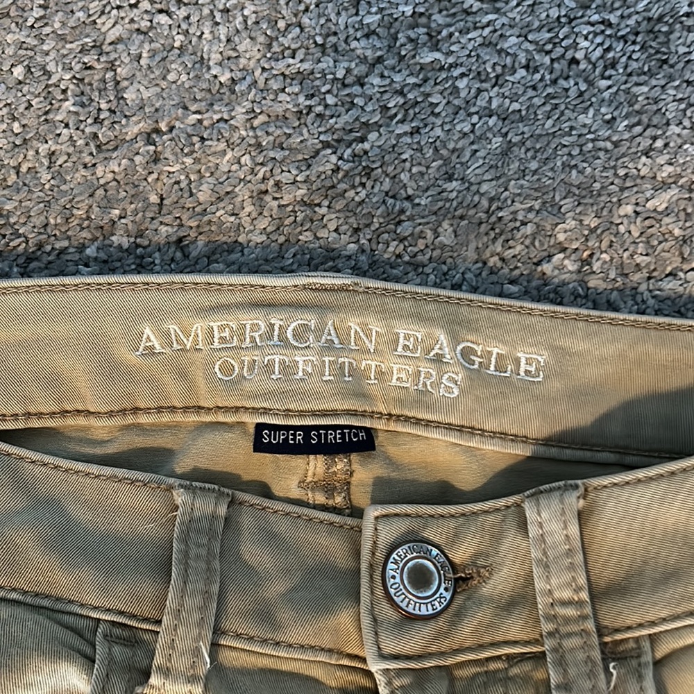 Tan American Eagle Super Stretch jeggings - Picture 2 of 4